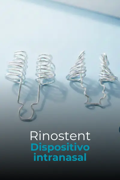 Moldagem, ajustes, orientação e colocação do Rinostent